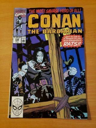 Conan The Barbarian 236 Direct Market Edition Near Nm 1990 Marvel