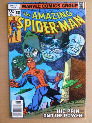 Spider - Man 181 Story Bill Mantlo W/ Art By Sal Buscema Graded 7.  0 Fn/vf