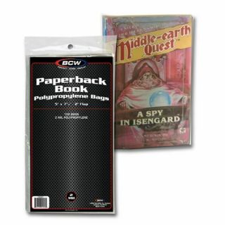 1 Pack Of 100 Bcw Brand Paperback Book Bags 5 X 7 3/8 "