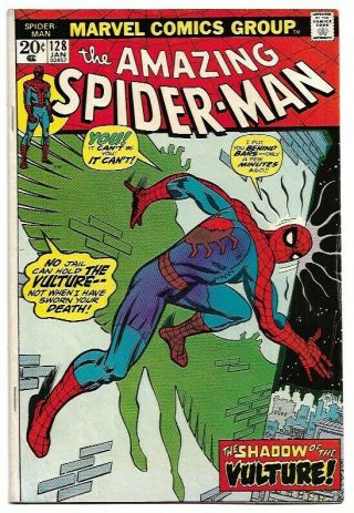 Marvel The Spider - Man 128 (jan 1974) John Romita Sr.  Cover