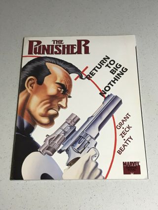 Punisher Return To Big Nothing (1989,  Marvel) Graphic Novel Softcover 1st Print
