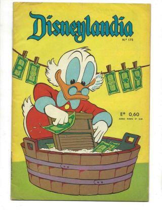 Disneylandia 175 1962 Spanish Uncle Scrooge Money Laundering Cover