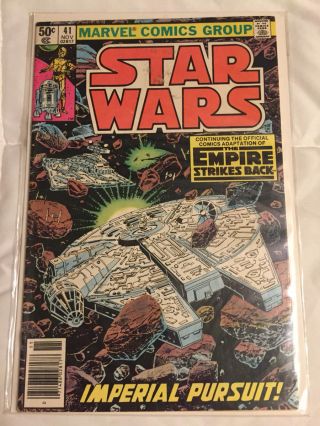 1980 Star Wars Marvel 41 News Stand/imperial Pursuit Empire Strikes Back Vf Gr
