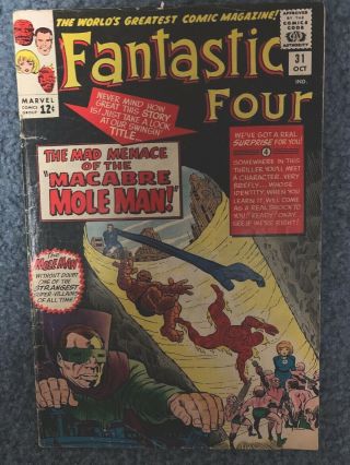 Fantastic Four 31 (oct 1964,  Marvel) Spider - Man Venom Avengers Hulk Silver Age