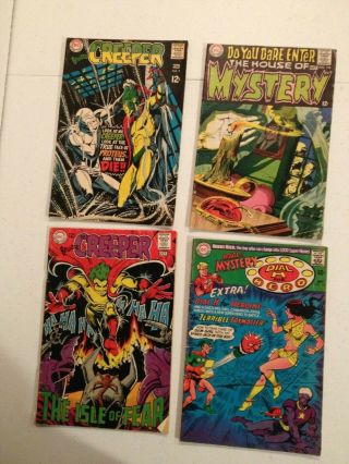 4 Comic Books 1967 1968 1969 Beware Of The Creeper 3 5 House Of Mystery 169 176
