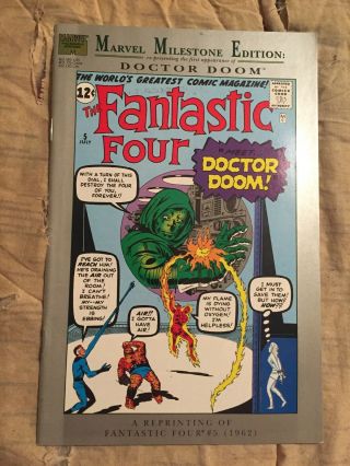 Marvel Milestone Edition Fantastic Four 5 1st Dr.  Doom [marvel Comics,  1992]