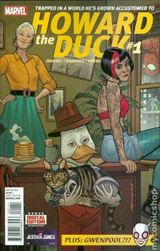 Howard The Duck (5th Series) 1a 2016 Quinones Variant Vf Stock Image