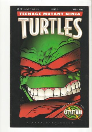 Teenage Mutant Ninja Turtles Tmnt 58 (april 1993) Nm - 9.  2 City Of War Part 9