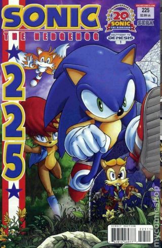 Sonic The Hedgehog (archie) 225a 2011 Vf Stock Image