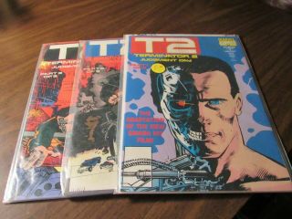 T2 Terminator 2 Judgment Day 1 2 3 Marvel Mini Series Comic Book Set 1 - 3