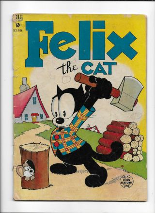 Felix The Cat 5 [1948 Gd] Dell Comics Firewood Cover