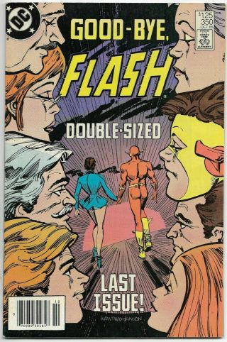 Flash 350 - Double - Sized Last Issue Dc Comics 1985