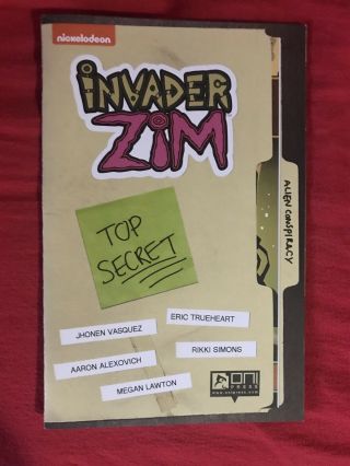 Invader Zim 0 Sdcc 2015 Exclusive " Top Secret " File Folder Variant