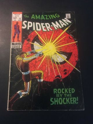 Spider - Man 72 (5/69 Marvel) Shocker App Stan Lee Story John Romita Gd