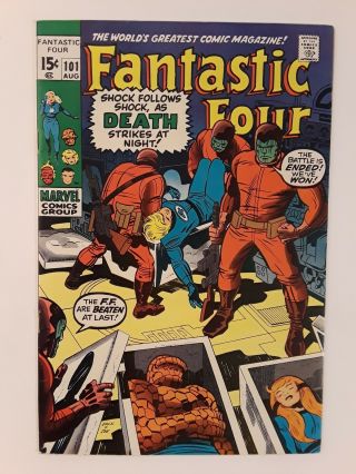 Fantastic Four 101 (fn,  6.  5) 1970 Jack Kirby Cover & Art; Stan Lee Story