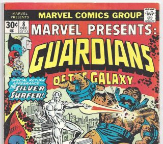 Marvel Presents 8 Guardians Of The Galaxy From Dec.  1976 In Vg,