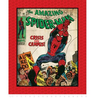 Fabric Panel Camelot Cottons Spider - Man By Marvel Comics 36 " X 44 "
