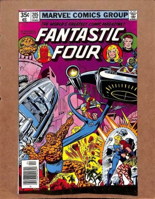 Fantastic Four 205 - Near 9.  6 Nm - Reed Richards Thing Human Torch Marvel