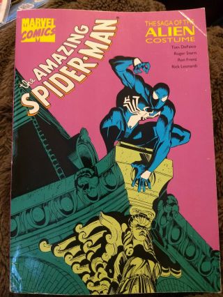 Spider - Man Saga Of The Alien Costume Tpb - 1988 - 1st Printing - Fn/vf