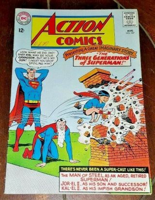 Action Comics W/superman 327,  (1965,  Dc) : The Three Generations Of Superman
