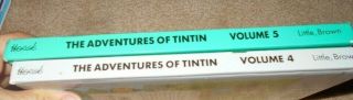 The Adventures of Tintin Herge ' 2 Hardcover Books Volume 4 and 5 - 3 Adventures 4