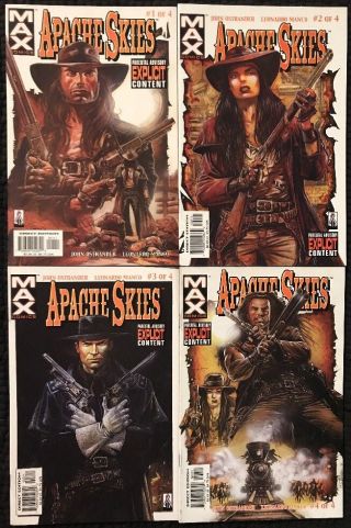 Apache Skies 1 2 3 4 Complete Series Set - Marvel Max Comics 1 - 4 - Western 2002