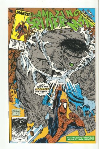 Spider - Man 328 (jan 1990) Nm 9.  4 Vs Hulk,  Acts Of Vengeance Mcfarlane