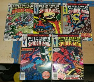 5 Marvel Comics Peter Parker The Spectacular Spider - Man 4,  6,  8,  10,  & 11