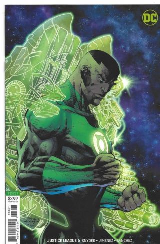 Justice League 6 Green Lantern Jim Lee Variant Dc Comic 1st Print 2018 Nm