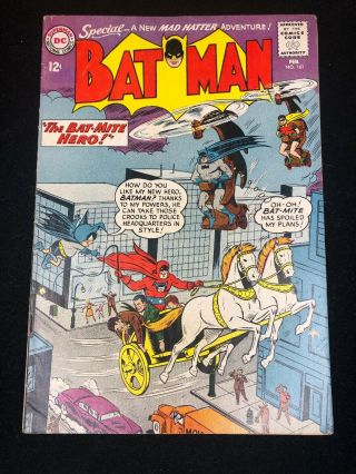 Batman 161 - Mad Hatter,  Bat - Mite & His Superheroes,  The Whirly - Bat | Fn/vf 7.  0