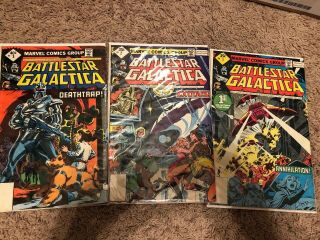 Battlestar Galactica Comic Set 1 - 2 - 3 Movie Adaptation Whitman Reprint Editions