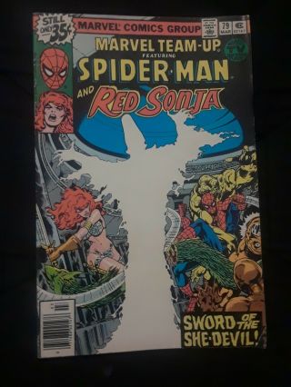 Spider - Man And Red Sonja Marvel Comics Team - Up 79 1979 4.  0 Vg