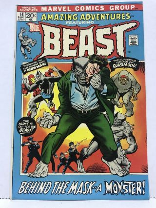 Adventures 14 September 1972 Featuring The Beast Marvel X - Men