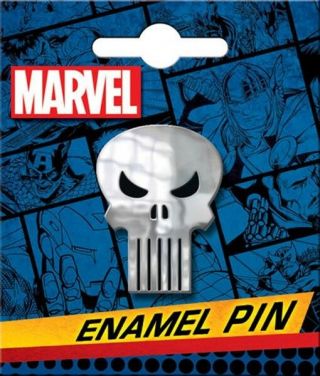 Marvel Comics The Punisher Skull Logo Thick Metal Enamel Pin