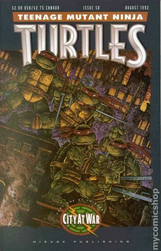 Teenage Mutant Ninja Turtles 50 1992 Fn,  6.  5 Stock Image
