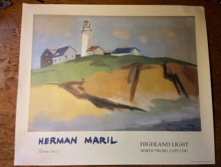 Herman Maril Highland Light Poster,  1996,  22 " X 26 "