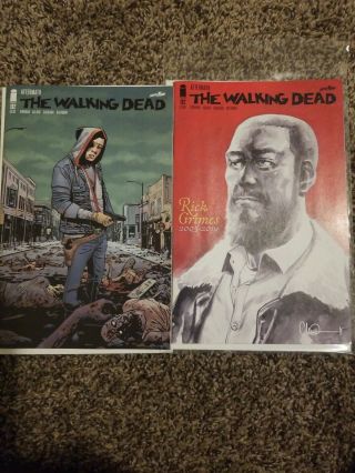 The Walking Dead 192 1st And 2nd Print Set.  Key Comic Book Kirkman Rick Grimes
