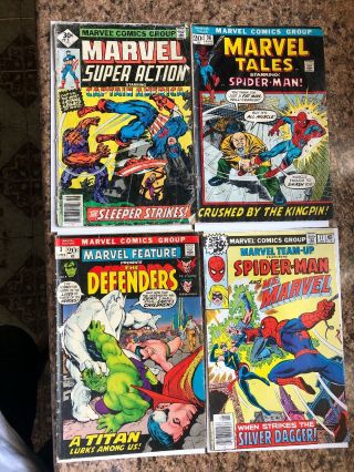 Marvel Comics Group Bundle.  Captain America Spider Man Ms Marvel Defenders Hulk