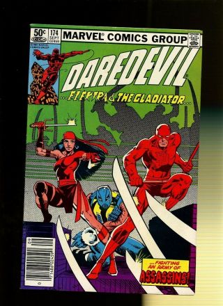 Daredevil 174 Vf 7.  5 1 1st Hand Assassination Of Matt Murdock By Frank Miller