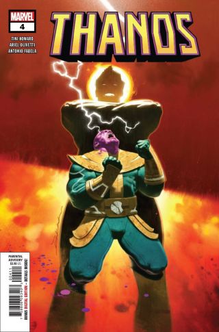 Thanos 4 Main Cover Marvel Comic 1st Print 2019 Nm Tini Howard Ariel Olivetti