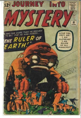 Journey Into Mystery 81 Writer Stan Lee 3.  5