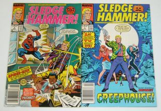Sledge Hammer 1 - 2 Complete Series Based On Tv Show Spider - Man Satana Newsstand