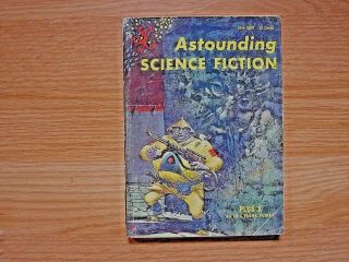 Astounding Science Fiction - June 1956 - Kelly Freas Cover Art - Silverberg