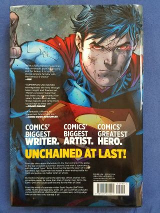 Superman: Unchained Deluxe Edition Hardcover (DC,  OHC,  Scott Snyder,  Jim Lee) 2