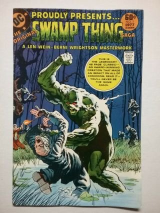 Swamp Thing Saga 1 1977 Dc Comic