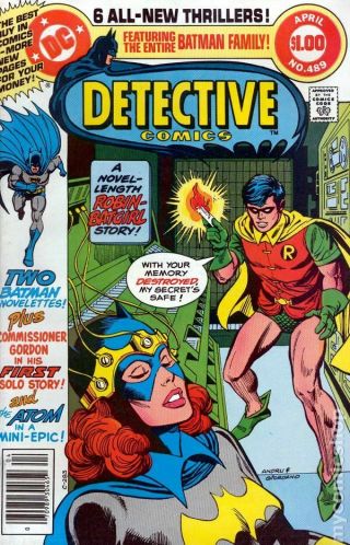 Detective Comics (1st Series) 489 1980 Vg/fn 5.  0 Stock Image Low Grade