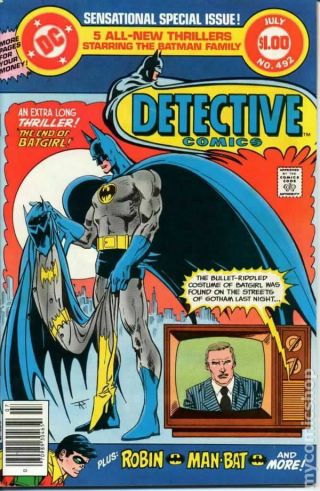 Detective Comics (1st Series) 492 1980 Vg Stock Image Low Grade