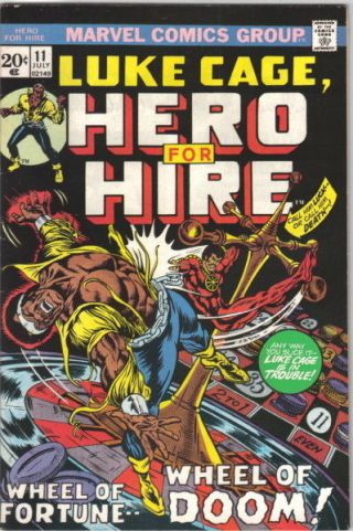 Luke Cage,  Hero For Hire Comic Book 11 Marvel Comics 1973 Very Good,
