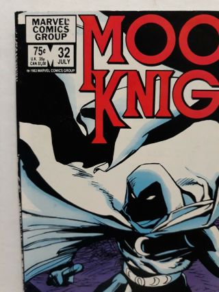 MOON KNIGHT 32 (July 1983) Vol 1 MARVEL Comics VF - 2