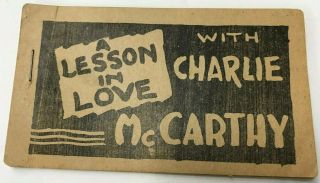 Vtg.  Tijuana Bible " Charlie Mccarthy,  A Lesson In Love " Approx.  4 3/8 " X 2 1/2 "